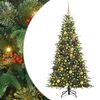 vidaXL Kunstig sammensatt juletre med 300 LED gr&oslash;nn 180 cm PE og PVC