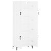 vidaXL Highboard hvit 69,5x34x180 cm konstruert tre