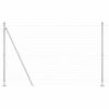 vidaXL Gjerde med stolpe s&oslash;lv 1,5 x 10 m St&aring;l
