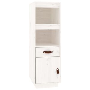 vidaXL Highboard hvit 34x40x108,5 cm heltre furu