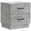 vidaXL Nattbordskap Betonggr&aring; 43 x 34,5 x 44,5 cm Konstruert tre