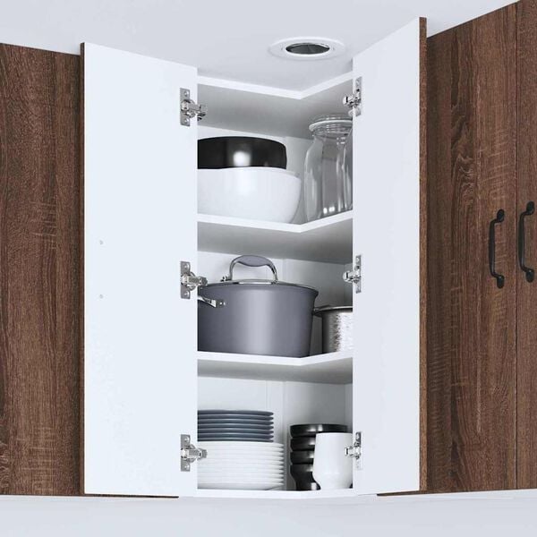 vidaXL Kjøkken veggskap Brun Eik 57 x 57 x 80 cm Konstruert tre