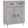 vidaXL Highboard gr&aring; sonoma 69,5x34x180 cm konstruert tre