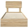 vidaXL Seng med Oppbevaring Sonoma eik 75 x 190 cm Konstruert tre