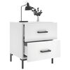 vidaXL Nattbord 2 stk hvit 40x35x47,5 cm konstruert tre