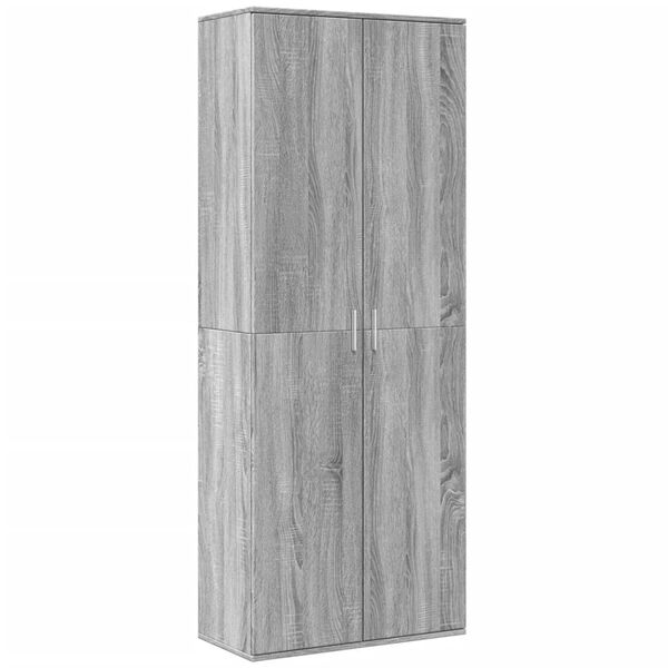 vidaXL Highboard grå sonoma 70x35x180 cm konstruert tre