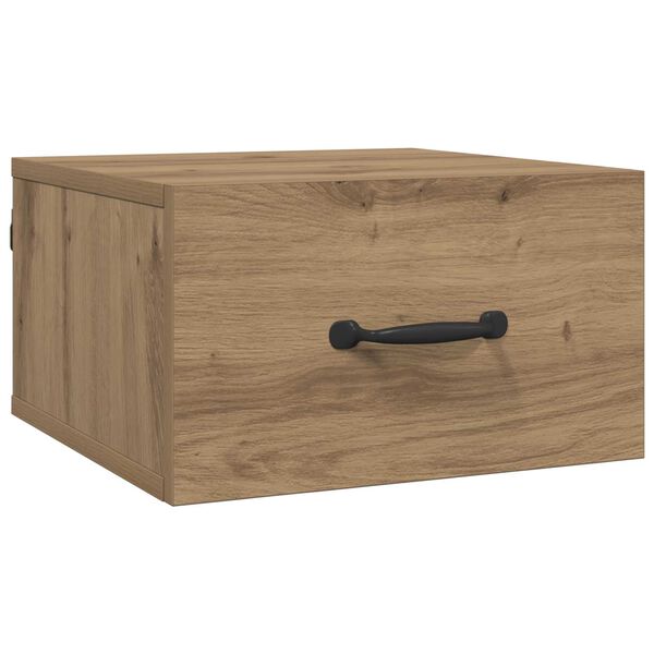 vidaXL Nattbordskap Kunstnerisk Eik 35 x 35 x 20 cm Konstruert tre