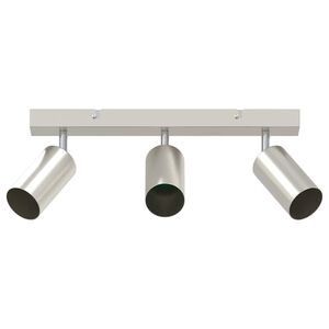 vidaXL Takspot med s&oslash;kelys Nikkel 38 x 6 x 16 cm Metall
