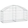 vidaXL Gabionkurv buet 100x30x40/60 cm galvanisert jern