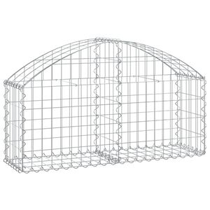 vidaXL Gabionkurv buet 100x30x40/60 cm galvanisert jern