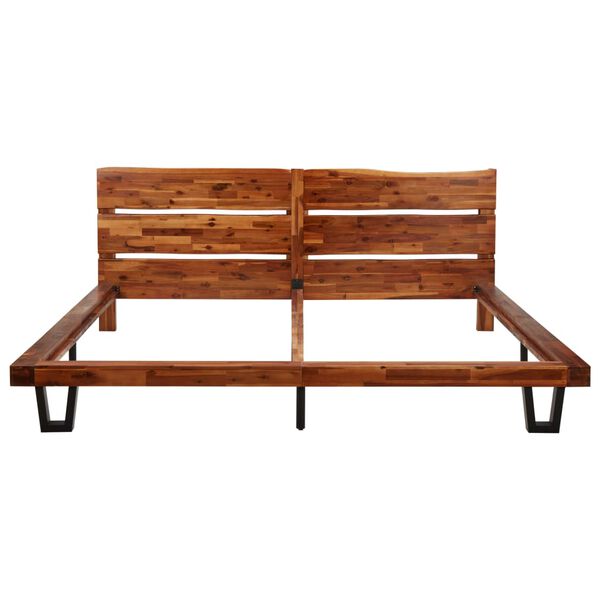 vidaXL Sengeramme med naturlig kant heltre akasie 200 cm
