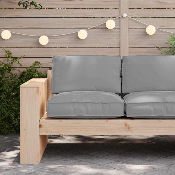 vidaXL Pallepute for sete Grå 80 x 80 x 12 cm Oxford-stoff