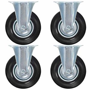 vidaXL Faste hjul 4 stk 125 mm