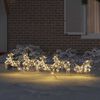 vidaXL LED Reinsdyr med 40 LED 5 pcs Gull PET
