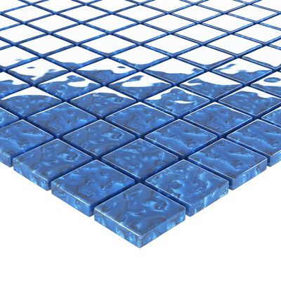 vidaXL Mosaikkfliser 11 stk blå 30x30 cm glass