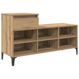 vidaXL Sko Skap 102 x 36 x 60 cm Konstruert tre Artisan eik
