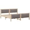 vidaXL Sengestamme Brun og taupe 180 x 200 cm Heltre furu