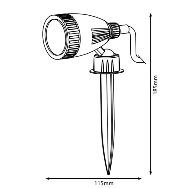 EGLO Utendørs LED- flomlys Nema 1 3 W svart 93384