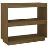 vidaXL Bokhylle honningbrun 80x35x71 cm heltre furu