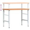 vidaXL Arbeidsbenk 100x60x(73-99,5) cm heltre b&oslash;k rektangul&aelig;r