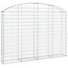 vidaXL Gabionkurv buet 200x30x140/160 cm galvanisert jern