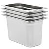 vidaXL Gastronormbeholdere 4 stk GN 1/3 200 mm rustfritt st&aring;l