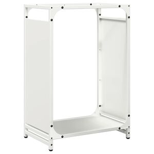 vidaXL Vedstativ svart 44x28x65 cm kaldvalset st&aring;l