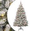 vidaXL Kunstig juletre 210 cm 300 LED-lys Varmhvit PVC og st&aring;l
