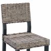 vidaXL Spisestuestol 2 pcs Svartvask 46 x 55 x 84 cm Kubu Rattan