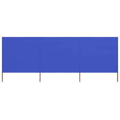 vidaXL Vindskjermer 3 paneler stoff 400x160 cm asurblå