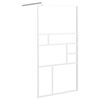 vidaXL Dusjvegg 115x195 cm ESG-glass hvit