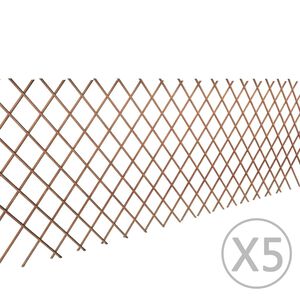 vidaXL Espaliergjerde selje 5 stk 180x90 cm