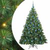 vidaXL Kunstig juletre med 300 LED med stativ gr&oslash;nn 180 cm PE og PVC