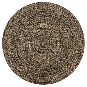 vidaXL H&aring;ndlaget teppe jute svart og naturlig 90 cm