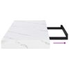 vidaXL Vegghylle 2 pcs Hvit marmor 80 x 23,5 x 4 cm Konstruert tre