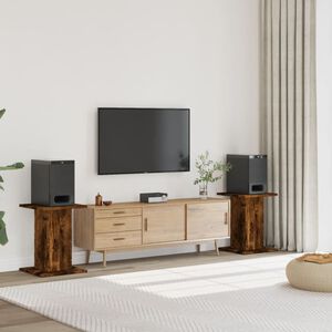 vidaXL H&oslash;yttalerstativ 2 stk r&oslash;kt eik 30x30x60 cm konstruert tre