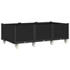 vidaXL Plantekasse med hjul svart 150x80x54 cm PP