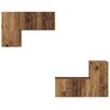 vidaXL TV-benksett Veggmontert 4 pcs Gamle tre Konstruert tre