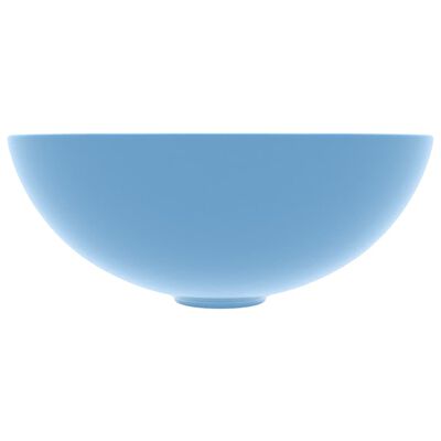vidaXL Baderomsservant keramisk lyseblå rund