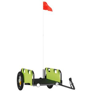 vidaXL Sykkelhenger gr&oslash;nn oxfordstoff og jern