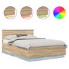 vidaXL Sengestamme Sonoma eik 150 x 200 cm Konstruert tre