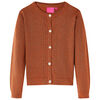 vidaXL Cardigan for barn strikket konjakk 104