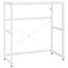 vidaXL Badehylle hvit 79x38x83 cm jern