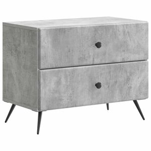 vidaXL Nattbordskap Betonggr&aring; 62 x 34,5 x 47,5 cm Konstruert tre