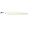 vidaXL Manuell markiseramme med LEDs Krem og hvit 4 &times; 3,5 m