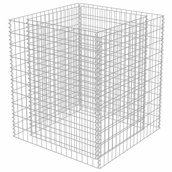 vidaXL Gabion h&oslash;ybed galvanisert st&aring;l 90x90x100 cm