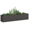vidaXL Blomsterkasse svart 200x40x40 cm kaldvalset st&aring;l