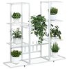 vidaXL Blomsterstativ 94,5x25x89 cm hvit jern