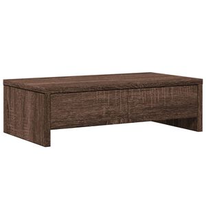 vidaXL Skjermstativ med skuffer brun eik 50x27x15 cm konstruert tre