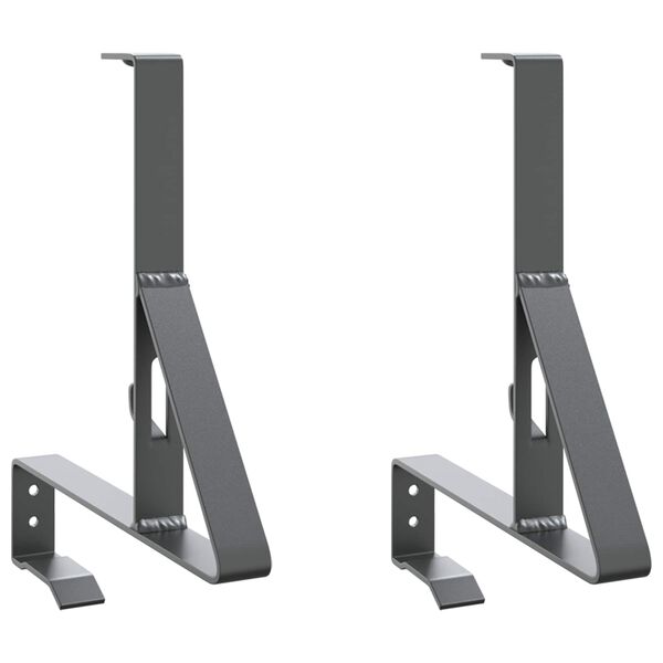 vidaXL Sn&oslash;beskyttelsesst&oslash;tte 2 pcs Antrasitt 29,5 x 3 x 34,5 cm St&aring;l